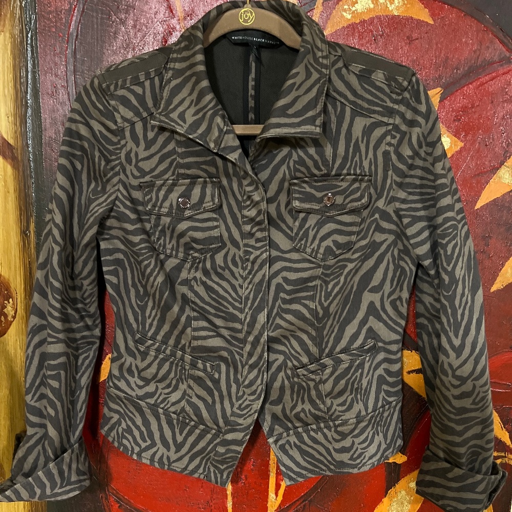 Animal print brown and black jacket